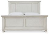 Robbinsdale Queen Panel Bed (Color: Antique White, Bed Size: California King)
