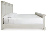 Robbinsdale Queen Panel Bed (Color: Antique White, Bed Size: California King)