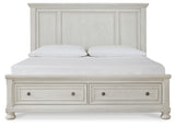 Robbinsdale King Panel Storage Bed, Dresser and Mirror (Bed Size: King)