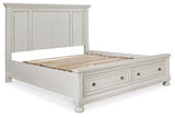 Robbinsdale King Panel Storage Bed, Dresser and Mirror (Bed Size: King)