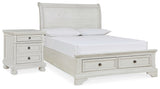 Robbinsdale Full Storage Bed and Nightstand