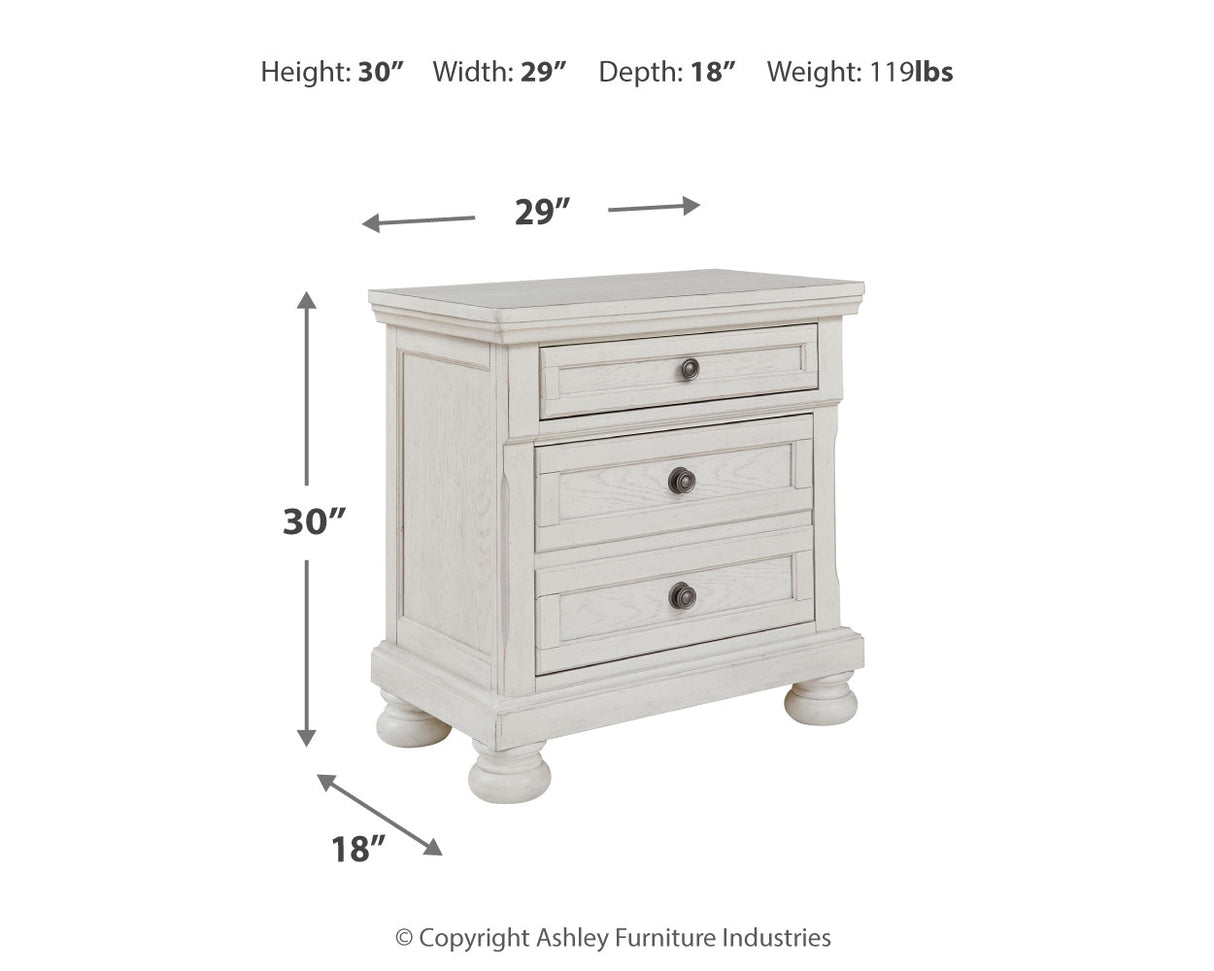 Robbinsdale Full Storage Bed and Nightstand