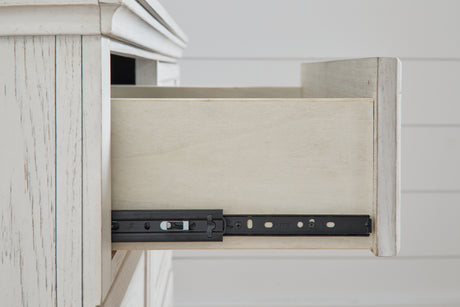 Robbinsdale 5-Piece California King Panel Bed with Mirrored Dresser (King/California King Panel Footboard, King/California King Panel Headboard, California King Panel Rails, Dresser, Bedroom Mirror)