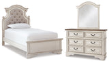 Realyn Twin Bed, Dresser and Mirror