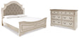 Realyn King Upholstered Panel Bed and Dresser (Bed Size: King)