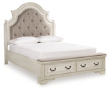 Realyn Queen Storage Bed, Dresser and Mirror