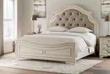 Realyn King Panel Bed, Vanity, Chest and 2 Nightstands