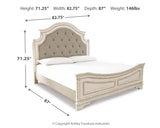 Realyn Queen Upholstered Panel Bed (Bed Size: King)