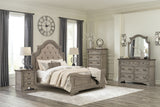 Lodenbay Queen Upholstered Panel Bed, Dresser, Mirror and 2 Nightstands