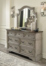 Lodenbay Queen Upholstered Panel Bed, Dresser, Mirror, Chest and Nightstand (Bed Size: Queen)
