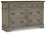 Lodenbay Queen Upholstered Panel Bed, Dresser and Nightstand