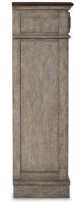 Lodenbay 6-Piece California King Panel Bed with Mirrored Dresser and Chest (King/California King Panel Footboard, King/California King Upholstered Panel Headboard, California King Panel Rails, Dresser, Bedroom Mirror, Chest of Drawers)