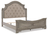 Lodenbay King Upholstered Panel Bed, Dresser, Mirror, and Nightstand
