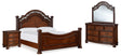 Lavinton Queen Poster Bed, Dresser, Mirror and Nightstand (Bed Size: Queen)