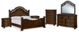 Lavinton King Poster Bed, Dresser, Mirror, Chest and 2 Nightstands (Bed Size: King)
