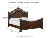 Lavinton 5-Piece King Panel Bed with Dresser and Nightstand (Queen/King/California King Headboard/Footboard Posts, King/California King Poster Headboard/Footboard Panels, Queen/King Rails, Dresser, Nightstand)