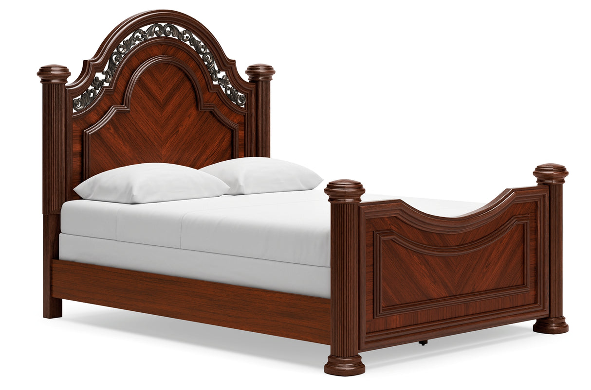 Lavinton 6-Piece Queen Poster Bed with Dresser and 2 Nightstands (Queen/King/California King Headboard/Footboard Posts, Queen Poster Headboard/Footboard Panels, Queen/King Rails, Dresser, Nightstand, Nightstand)