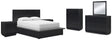 Londer 7-Piece Queen Panel Bed with Mirrored Dresser, Chest and 2 Nightstands (Queen Panel Footboard with Rails, Queen Panel Headboard, Dresser, Bedroom Mirror, Chest of Drawers, Nightstand, Nightstand)
