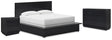 Londer 4-Piece King Panel Bed with Dresser and Nightstand (King Panel Footboard with Rails, King/California King Panel Headboard, Dresser, Nightstand)
