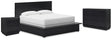 Londer 4-Piece California King Panel Bed with Dresser and Nightstand (King/California King Panel Headboard, California King Panel Footboard with Rails, Dresser, Nightstand)