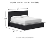 Londer 6-Piece California King Panel Bed with Mirrored Dresser, Chest and Nightstand (King/California King Panel Headboard, California King Panel Footboard with Rails, Dresser, Bedroom Mirror, Chest of Drawers, Nightstand)