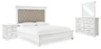 Kanwyn Queen Upholstered Panel Bed, Dresser, Mirror, and Nightstand