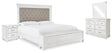 Kanwyn King Upholstered Storage Bed, Dresser, Mirror and Nightstand