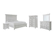 Kanwyn 7-Piece Queen Panel Bed with Mirrored Dresser, Chest and Nightstand (Queen Panel Footboard, Queen Panel Headboard, Queen Panel Rails, Dresser, Bedroom Mirror, Chest of Drawers, Nightstand)