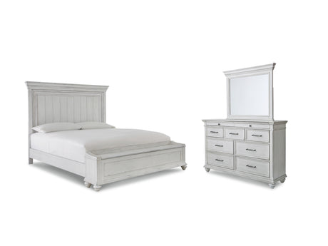 Kanwyn Queen Bed with Mirrored Dresser (Bed Size: Queen)