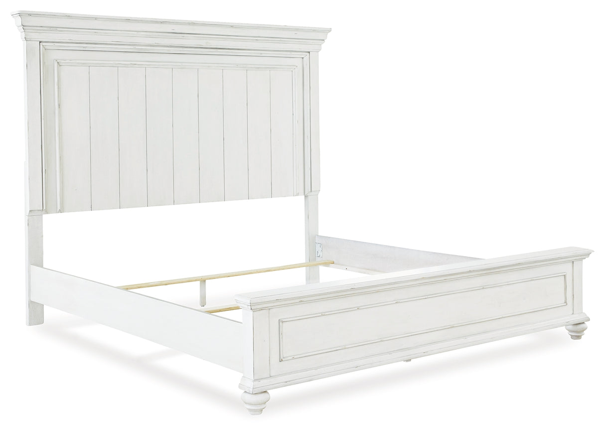 Kanwyn King Panel Bed, Dresser, Mirror and 2 Nightstands (Bed Size: King)