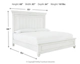 Kanwyn King Panel Bed, Dresser, Mirror and Nightstand (Bed Size: King)