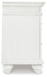 Kanwyn King Panel Bed, Dresser, Mirror and Nightstand (Bed Size: King)