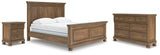 Feddinger 5-Piece California King Panel Bed with Dresser and Nightstand (King/California King Panel Footboard, King/California King Panel Headboard, California King Panel Rails, Dresser, Nightstand)
