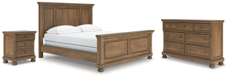 Feddinger 5-Piece California King Panel Bed with Dresser and Nightstand (King/California King Panel Footboard, King/California King Panel Headboard, California King Panel Rails, Dresser, Nightstand)