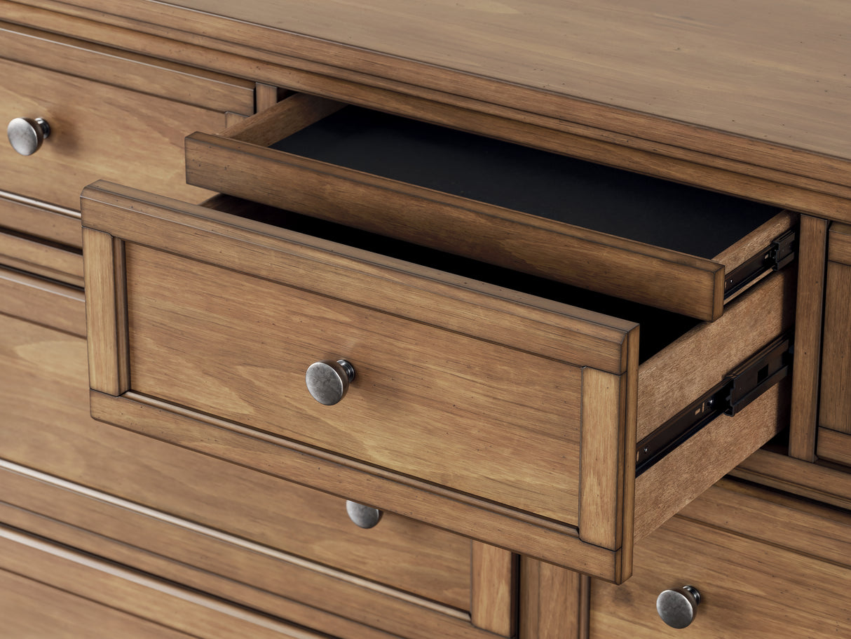 Feddinger 5-Piece King Panel Bed with Dresser and Nightstand (King/California King Panel Footboard, King/California King Panel Headboard, King Panel Rails, Dresser, Nightstand)