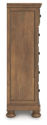 Feddinger Queen Sleigh Bed, Dresser, Mirror, Chest and Nightstand