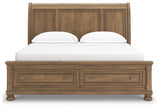 Feddinger 4-Piece California King Storage Sleigh Bed with Dresser (King/California King Storage Footboard, King/California King Sleigh Headboard, California King Rails with Roll Slats, Dresser)