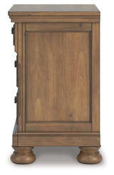 Feddinger King Panel Storage Bed, Dresser, Mirror, Chest and Nightstand