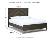 Arkenton 5-Piece Queen Panel Bed with Mirrored Dresser (Queen Panel Footboard with Slats, Queen Panel Headboard, Queen/King Panel Rails, Dresser, Bedroom Mirror)