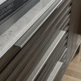 Arkenton 5-Piece King Panel Bed with Mirrored Dresser (King/California King Panel Footboard with Slats, King/California King Panel Headboard, Queen/King Panel Rails, Dresser, Bedroom Mirror)