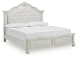 Montelaine Queen Upholstered Panel Bed (Bed Size: California King)