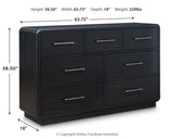 Rowanbeck 5-Piece Queen Upholstered Panel Bed with Dresser and 2 Nightstands (Queen Upholstered Panel Footboard with Rails, Queen Upholstered Panel Headboard, Dresser, Nightstand, Nightstand)