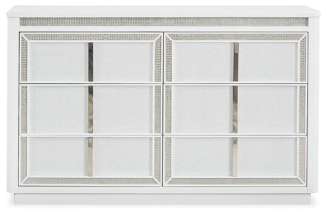 Chalanna 4-Piece King Upholstered Storage Bed with Dresser (King/California King Storage Footboard with Roll Slats, King/California King Upholstered Panel Headboard, Queen/King Rails, Dresser)