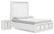 Chalanna Queen Panel Storage Bed and Nightstand