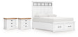 Ashbryn 5-Piece King Panel Storage Bed with 2 Nightstands (King/California King Storage Footboard, King/California King Panel Headboard with Roll Slats, Queen/King Panel Rails, Nightstand, Nightstand)