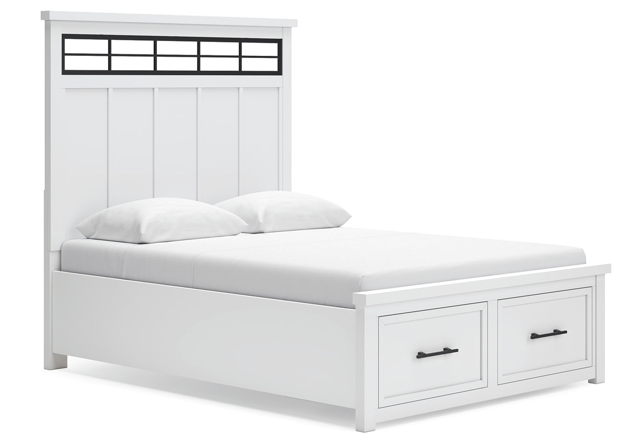 Ashbryn Queen Panel Storage Bed, Dresser, Mirror and 2 Nightstands