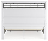 Ashbryn 6-Piece California King Panel Storage Bed with Mirrored Dresser and Nightstand (King/California King Storage Footboard, King/California King Panel Headboard with Roll Slats, California King Panel Rails, Dresser, Bedroom Mirror, Nightstand)