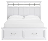 Ashbryn 5-Piece California King Panel Storage Bed with Mirrored Dresser (King/California King Storage Footboard, King/California King Panel Headboard with Roll Slats, California King Panel Rails, Dresser, Bedroom Mirror)