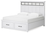 Ashbryn 6-Piece King Panel Storage Bed with Dresser and 2 Nightstands (King/California King Storage Footboard, King/California King Panel Headboard with Roll Slats, Queen/King Panel Rails, Dresser, Nightstand, Nightstand)