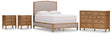 Sharlance 5-Piece Queen Upholstered Panel Bed with Dresser and 2 Nightstands (Queen Upholstered Panel Footboard/Rails/Slats, Queen Upholstered Panel Headboard, Dresser, Nightstand, Nightstand)
